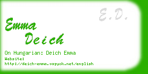 emma deich business card